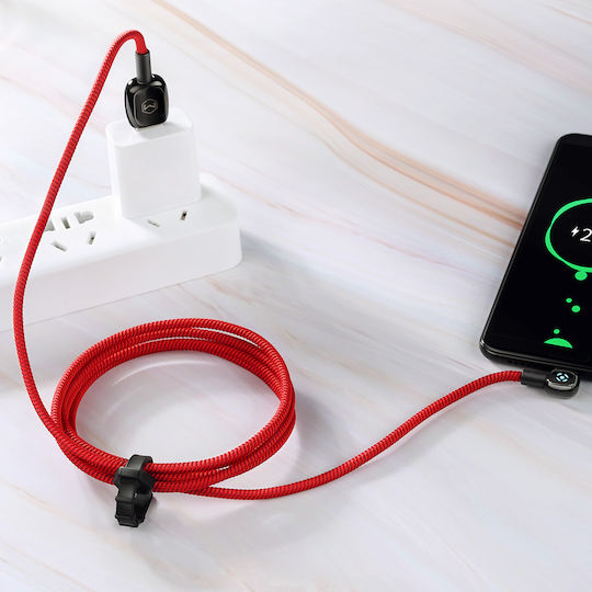 Mcdodo Woodpecker CA-5931 1m Angle (90°) / Braided USB 2.0 to micro USB Cable Red (CA-5931)