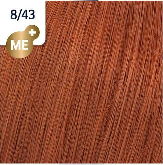 Wella Koleston Perfect Me+ Vibrant Reds Βαφή Μαλλιών 8/43 Ξανθό Ανοιχτό Κόκκινο Χρυσό 60ml