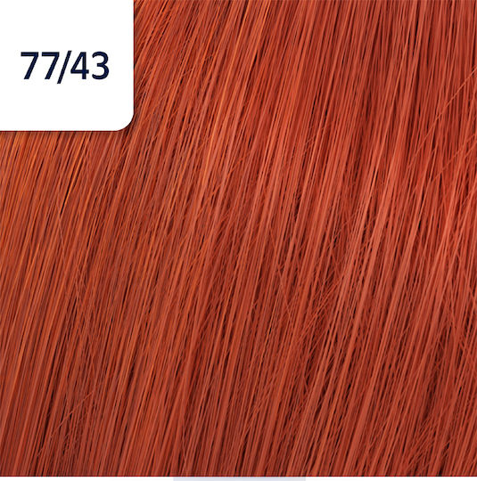 Wella Koleston Perfect Me+ Vibrant Reds Βαφή Μαλλιών 77/43 Έντονο Ξανθό Κόκκινο Χρυσό 60ml