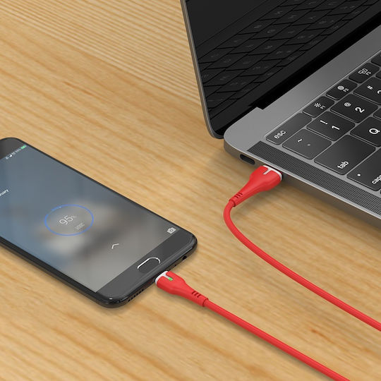 Hoco X45 Surplus Равен USB 2.0 до микро USB кабел Червен 1м (HC-X45MRD) 1бр