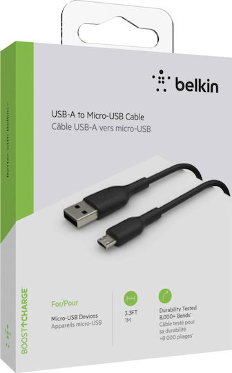 Belkin Boost Charge Редовна USB 2.0 до микро USB кабел Черен 1м (CAB005bt1MBK) 1бр
