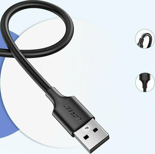 Ugreen US289 Regular USB 2.0 to micro USB Cable Μαύρο 1m (60136) 1τμχ