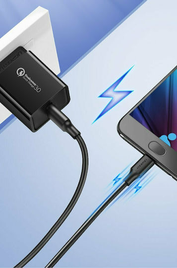 Ugreen US289 Regular USB 2.0 to micro USB Cable Μαύρο 1m (60136) 1τμχ