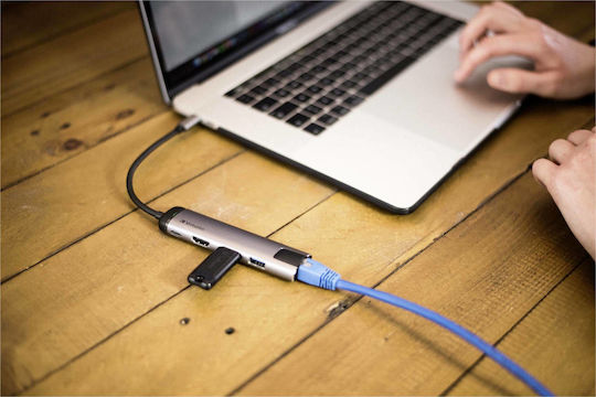 Verbatim USB-C Docking Station mit HDMI 4K PD Ethernet Silber (49141)