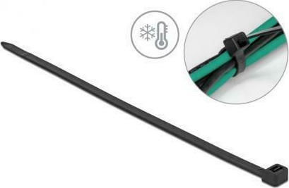 DeLock Cable Ties Plastic 380mm x 7.6mm in Black Colour (50 pcs)