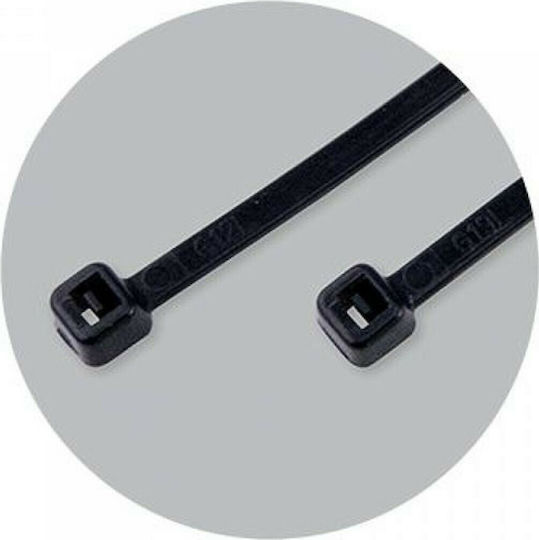 Benman Plastic Cable Ties 100mm x 2.5mm in Black Colour 100pcs 70782