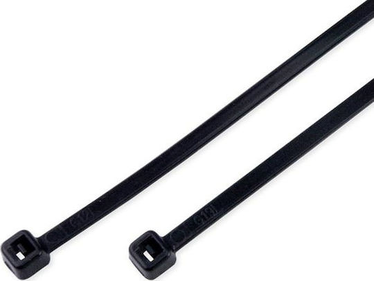 Benman Plastic Cable Ties 300mmx4.8mm in Black Colour 100pcs 70789