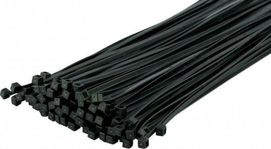 Sapiselco Plastic Cable Ties 200mmx3.5mm In Black Colour 100 Pieces SEL.3.223