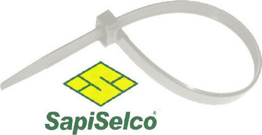 Sapiselco Cable Ties Plastic 430mm x 4.5mm in White Colour 100 pcs SEL.2.428