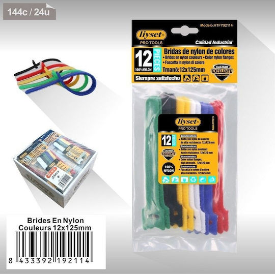 Liyset Cable Ties Plastic 125mm x 12mm in Multicolour Color (12 pcs) (92114)
