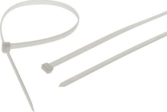 Benman Δεματικά Καλωδίων Πλαστικά 200mmx7.6mm σε Λευκό χρώμα (100τμχ) (70776)