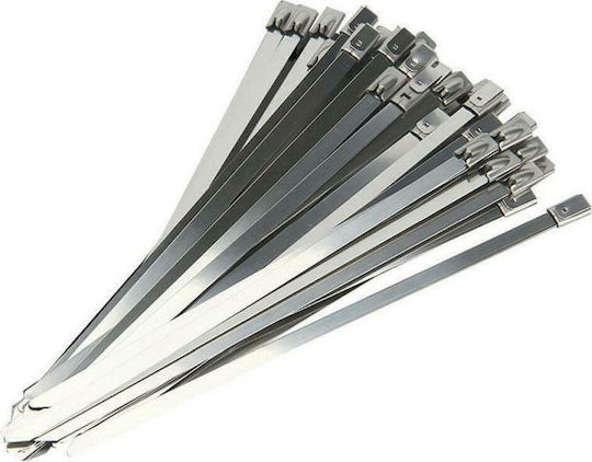 SAS Δεματικά Καλωδίων Πλαστικά 360mmx7.9mm σε Ασημί χρώμα (10τμχ) (100-06-006)