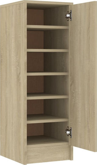 Wooden Shoe Organizer with 6 Shelves Sonoma Oak 32x35x92cm