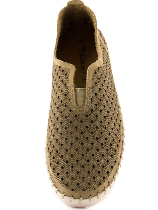 Women's Leather Brown Slip-On
