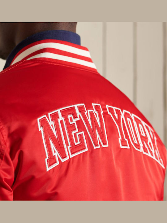 Varsity Bomber Jacket College Jacket Red