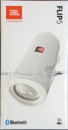 JBL Flip 5 Waterproof Bluetooth Speaker 20W with Battery Life up to 12 hours White