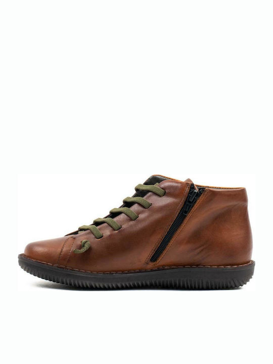 Leather Women's Ankle Boots Madison Brown