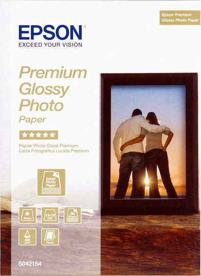 Epson Photo Paper Premium Glossy 13x18 255gr/m² for Printers Inkjet 30 Sheets