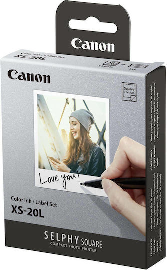 Canon XS-20L Photo Paper Selphy Square 7.2x8.5 for Printers Inkjet 20 Sheets