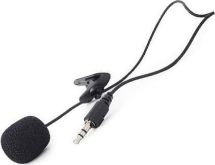 Gembird MIC-C-01 Микрофон 3.5mm Πέτου, Clip On за Вокали в Черен Цвят