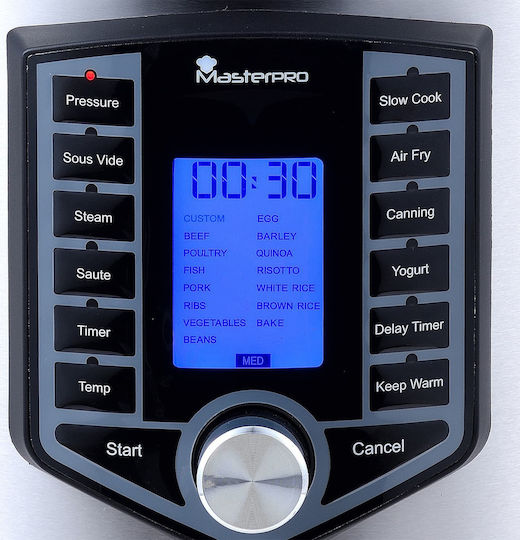 MasterPro Πολυμάγειρας 1500W με Χωρητικότητα 6lt Ασημί