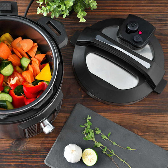 MasterPro Πολυμάγειρας 1500W με Χωρητικότητα 6lt Ασημί