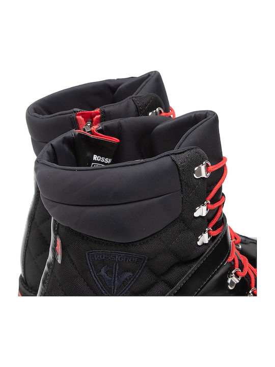 Leder Damen Knöchelstiefel Schwarz