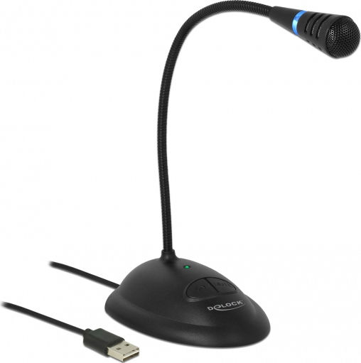 DeLock 65871 Микрофон USB Настолен в Черен Цвят