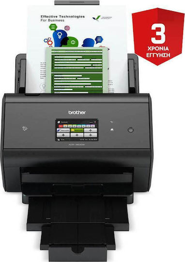 Brother ADS-3600W Flatbed / Sheetfed Scanner A4 με WiFi