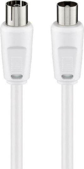 Goobay Καλώδιο Κεραίας Coax male - Coax female Λευκό 20m (50125) 1τμχ