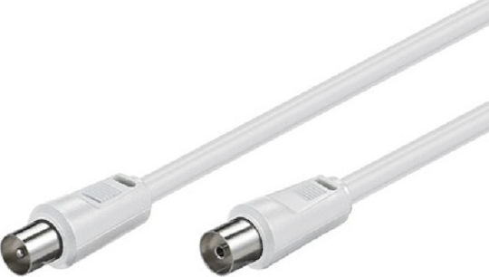 Goobay Antenna Cable Coax male - Coax female White 10m (50716) 1pcs