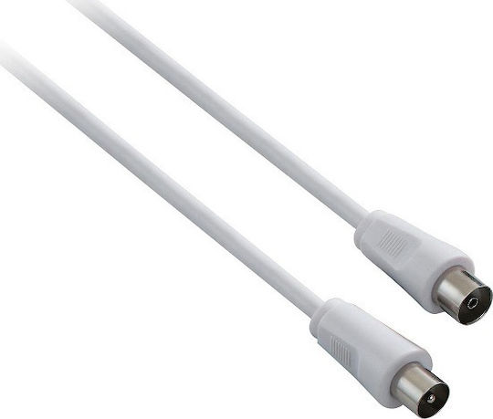 Jager Antenna Cable Coax male - Coax female White 1.5m (0824.012) 1pcs