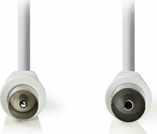 Nedis Antenna Cable Coax male - Coax female White 1.5m (CSGP40000WT15) 1pcs