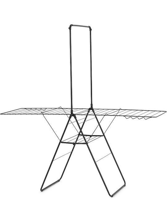 Brabantia Hangon Rod Πτυσσόμενη Απλώστρα Δαπέδου από Μέταλλο για τον Κήπο με Μήκος Απλώματος 25m Matt Black