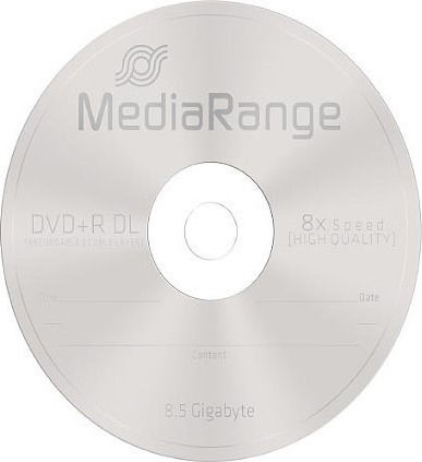 MediaRange Recordable DVD+R 8x Dual Layer 8.5GB 5pcs