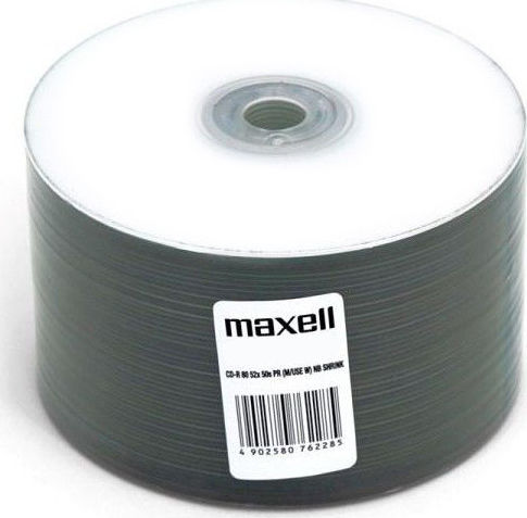 Maxell Εγγράψιμα CD-R 52x Printable 700MB Cake Box 50τμχ