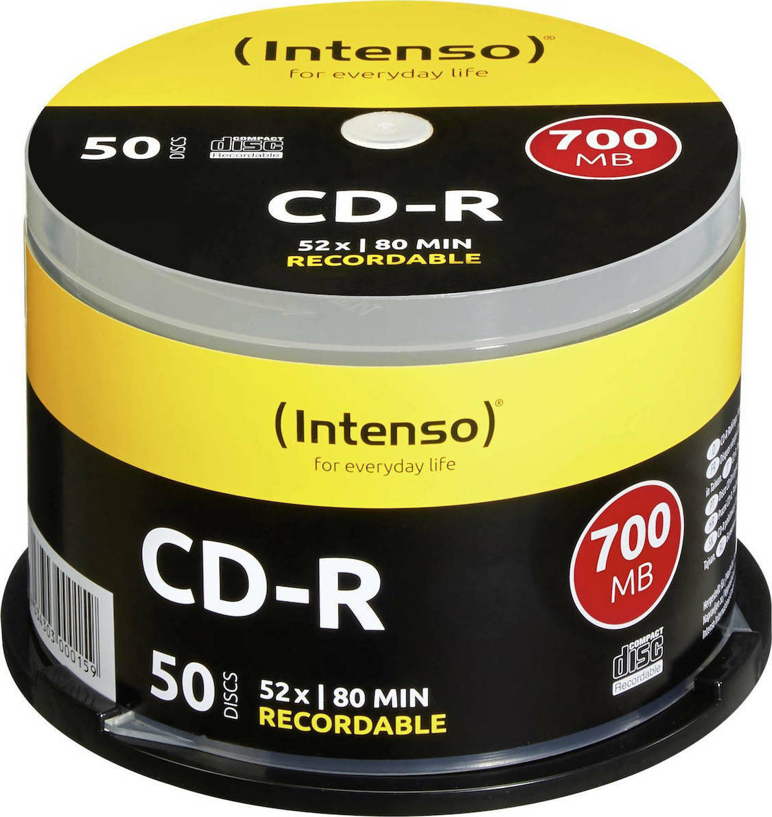 Intenso Inscripționabile CD-R 52x 700MB Cutie pentru prăjituri