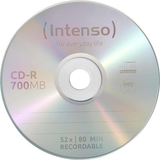 Intenso Εγγράψιμα CD-R 52x 700MB Cake Box 100τμχ