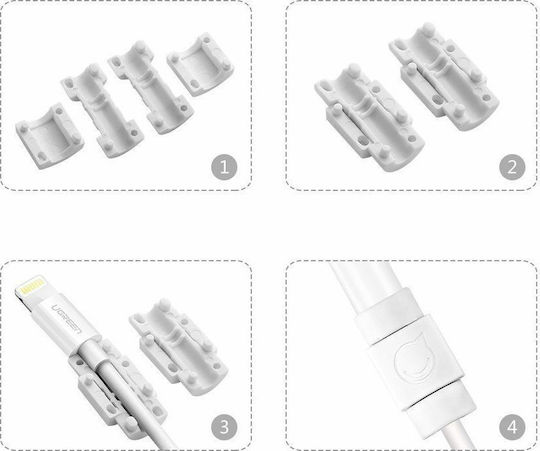 Ugreen Protector De Cablu Alb 40705 6 Bucăți