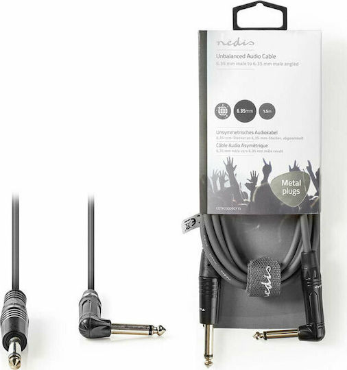 Nedis Cable 6.3mm male - 6.3mm male 1.5m (COTH23005GY15)