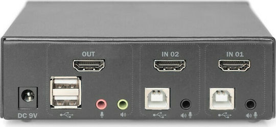 Digitus KVM Switch 2 Port Single Display 4K HDMI