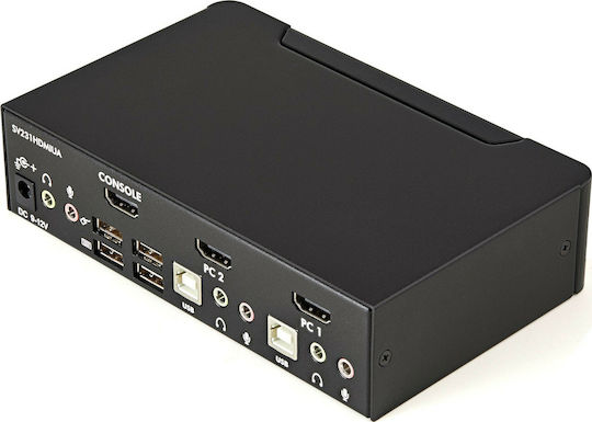 StarTech 2-Port USB HDMI KVM Switch with Audio and USB 2.0 Hub SV231HDMIUA