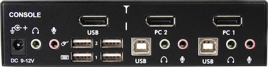 StarTech 2 Port USB DisplayPort KVM Switch with Audio