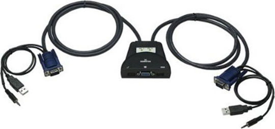 Manhattan 2-Port Mini KVM Switch