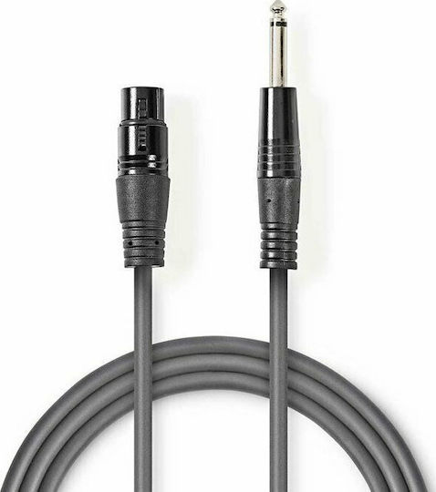 Nedis XLR Cable Female - 6.3mm Male Black 1.5m COTH15120GY15