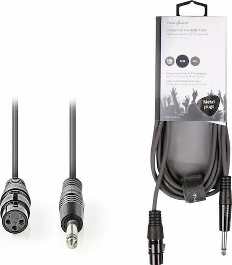 Nedis Cable XLR female - 6.3mm male Γκρι 3m COTH15120GY30