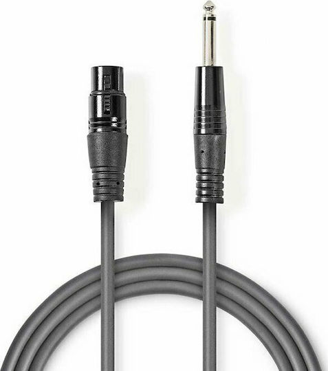 Nedis Cable XLR female - 6.3mm male Γκρι 5m COTH15120GY50