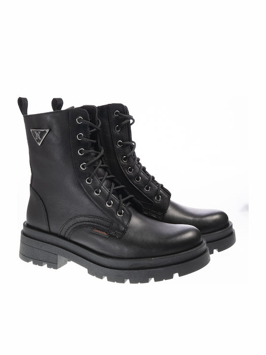 Leather Women's Ankle Boots Black