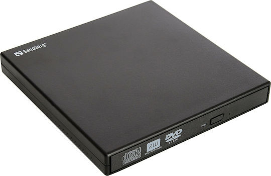 Sandberg Extern Unitate optică Înregistrare/Citire DVD/CD pentru Desktop / Laptop Negru