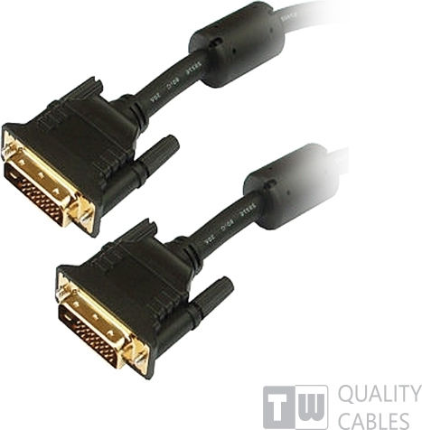 TrustWire Kabel DVI-D-Stecker - DVI-D-Stecker 5m Schwarz (16054)